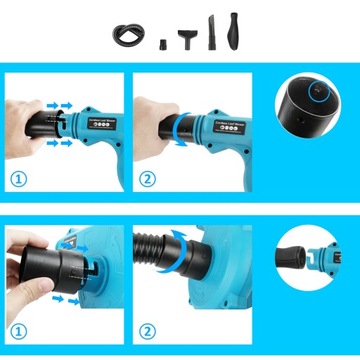 БЕСПРОВОДНАЯ АККУМУЛЯТОРНАЯ ВОЗДУХОДУВКА ДЛЯ САДОВЫХ ЛИСТ 2В1 42В 1200МАЧ+2AKU