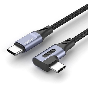 KABEL USB C DO USB C 90 STOPNI 60W SUNGUY