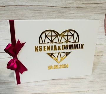 ГОСТЕВАЯ КНИГА СО СВАДЕБНЫМИ ОБЗОРАМИ GLAMOUR HEART 3D