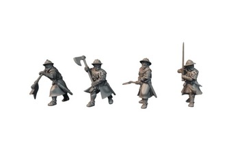 14th Century Men at Arms with 2H Weapons - 4x