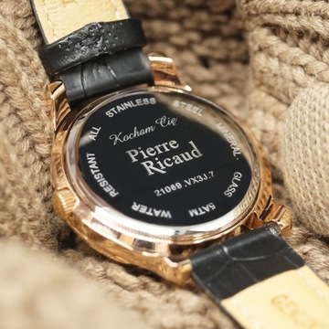 Zegarek Męski Pierre Ricaud P91076.1153Q złoty bransoleta