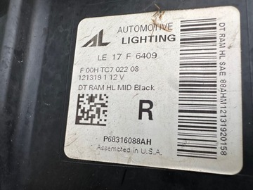 DODGE RAM 1500 2019- SVĚTLO PRAVÁ MID LED BLACK