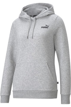 Bluza Puma damska sportowa szara dresowa polarowa ciepła kaptur r. L