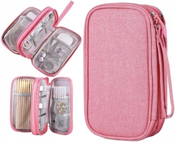 Organizer na ładowarki etui podróżne kable usb ELEKTRONIKĘ TORBA POKROWIEC