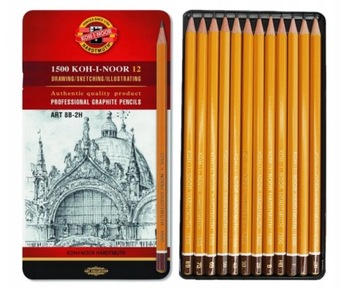 Zestaw ołówków do szkicowania 12 8B-2H KOH-I-NOOR