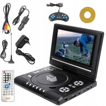 SAMOCHODOWY ODTWARZACZ DVD 7.8'' LCD PRZENOŚNY GIER VIDEO USB / SD