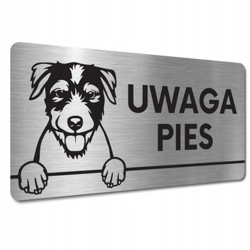 TABLICZKA UWAGA GROŹNY PIES Parson Russell Terrier TABLICZKA UWAGA ZŁY PIES