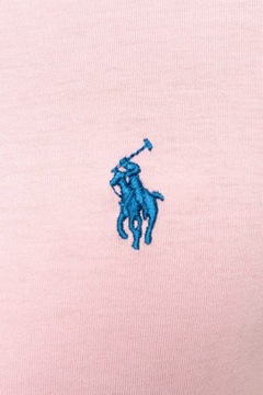T-shirt męski okrągły dekolt POLO RALPH LAUREN różowy rozmiar M NA LATO HIT