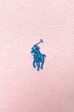 koszulka meska polo ralph lauren bawelniana tshirt meski różowy PREMIUM