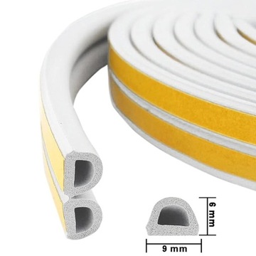 САМОКЛЕЯЩАЯСЯ ПРОКЛАДКА ДЛЯ ДВЕРИ, ОКНА 20М БЕЛАЯ