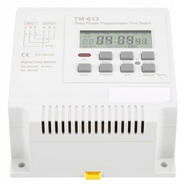 ТРЕХФАЗНЫЙ ТАЙМЕР 380В TM-613 16А 50-60Гц