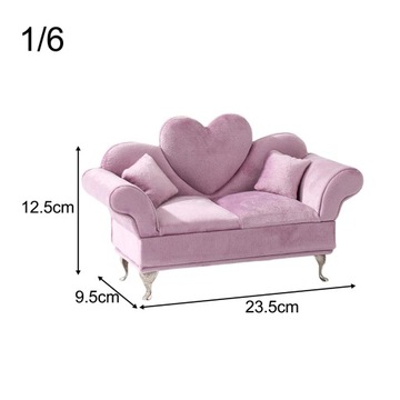 1/6 диван, шкатулка для драгоценностей, реалистичная сцена из жизни, кукольный домик, двухместный диван