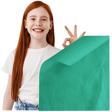 ГЛАДКАЯ ШКОЛА Папиросная бумага детская, зеленая, 50х70см