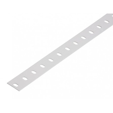 PŁASKOWNIK PERFOROWANY STALOWY BIAŁY 1000X35X1.5mm