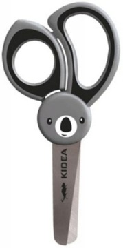 KIDEA NOŻYCZKI SZKOLNE Z PODZIAŁKĄ FIGURKA ZAOKRĄGLONE KOŃCÓWKI BEZPIECZNE