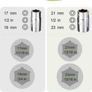 ТЕЛЕСКОПИЧЕСКИЙ КОЛЕСНЫЙ КЛЮЧ 1/2 ФУТА УСИЛЕННЫЙ + НАСАДКИ 17 19 21 23 мм ПРОЧНЫЕ