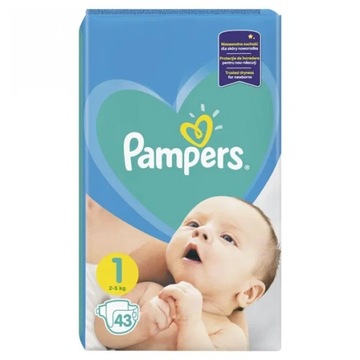 PAMPERS New Baby Dry rozmiar 1 Newborn 43 szt.