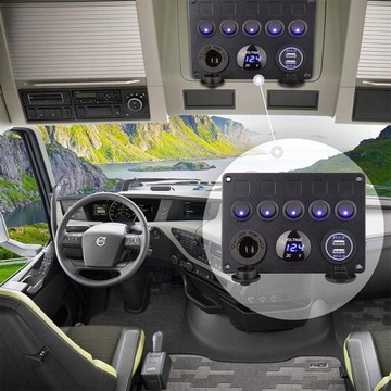 5 GANG PANEL PRZEŁĄCZNIKÓW 12-24V DO SAMOCHODÓW