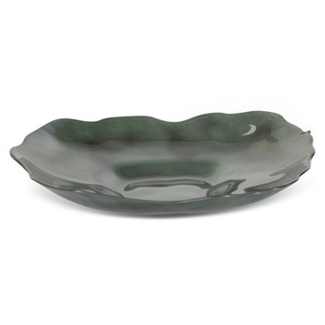 SZKLANA MISA DEKORACYJNA NIKOL 30X28X5 CM ZIELONY