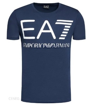 EA7 EMPORIO ARMANI męski t-shirt granatowy bawełniany koszulka logo XXL