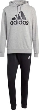 KOMPLET DRES MĘSKI BLUZA Z KAPTUREM SPODNIE JOGGERY BIG LOGO TERRY ADIDAS