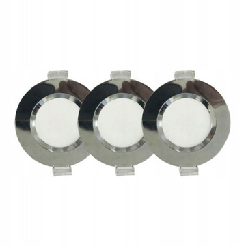 Oczko LED Colours Thorold okrągłe chrom 3 szt.