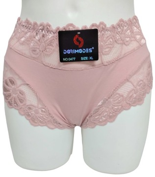 ВЫСОКИЕ ЖЕНСКИЕ ТРУСЫ Dorimodes 0477 ХЛОПОК С КРУЖЕВОМ XXL БОЛЬШИЕ РАЗМЕРЫ