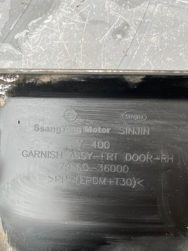 LIŠTA DVEŘE PŘEDNÍCH PRAVÁ SSANGYONG REXTON 7956036000