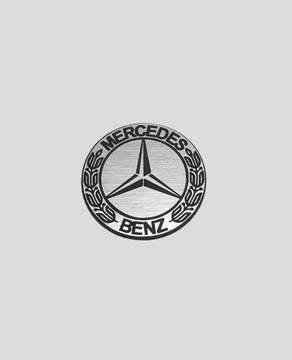 MERCEDES naklejka emblemat 30 mm *SREBRNA