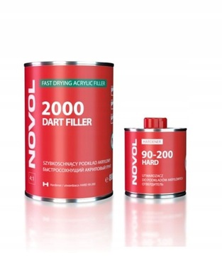 SZYBKOSCHNĄCY Podkład Akrylowy NOVOL DART Filler 2000 0.8+0.2L - SZARY