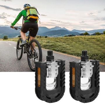 1 ПАРА СКЛАДНЫХ ВЕЛОСИПЕДНЫХ ПЕДАЛЕЙ С ФАРАМИ УНИВЕРСАЛЬНЫЕ НОЖНЫЕ ПЕДАЛИ