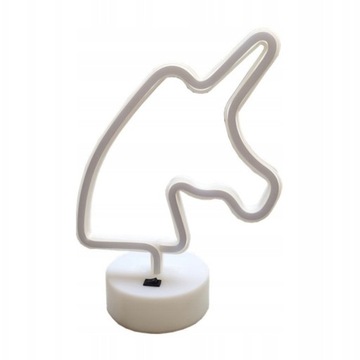 LAMPKA LED NEON-OWA 3D UNICORN JEDNOROŻEC CIEPŁY NEON NA BATERIE PREZNET