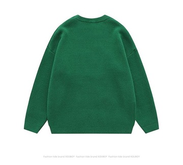 Street Hip Hop Rabbit Man Sweater Retro Loose Roun