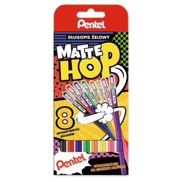 Długopisy żelowe PENTEL MATTEHOP 1,0mm [8]