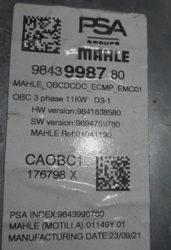 CORSA F STŘÍDAČ INVERTOR NAKLÁDAČE 9843998780