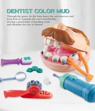 CIASTOLIN MAŁY DENTYSTA LEKARZ STOMATOLOG ZESTAW DENTYSTYCZNY PREZENT