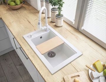 ДОЗАТОР ЖИДКОГО МЫЛА БЕЛЫЙ МОЙКА МАКОВИНА ГРАНИТ