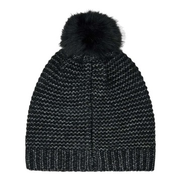 GUESS CZAPKA ZIMOWA Z POMPONEM BEANIE CZARNA r.L