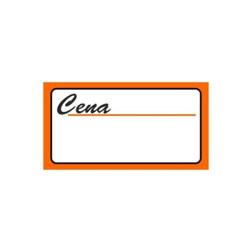CENÓWKI KARTONOWE ŚREDNIE 6,8X4cm 100szt pomarańcz