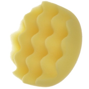 Gąbka polerska karbowana średnia pad na rzep 100mm