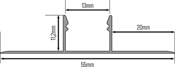 Алюминиевый светодиодный профиль, встраиваемый в гипсокартон, абажур 2 м.