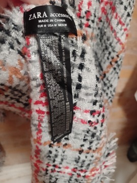 ZARA/Mega duży szal oversize z Madrytu, chusta, Szalik zimowy