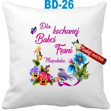Poduszka na Dzień Dziadka, Babci + Imię z Imieniem
