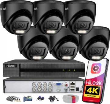 Venkovní monitorovací sada 6 kamer 8MPx 4K HiLook Hikvision Ahd Šroubovák