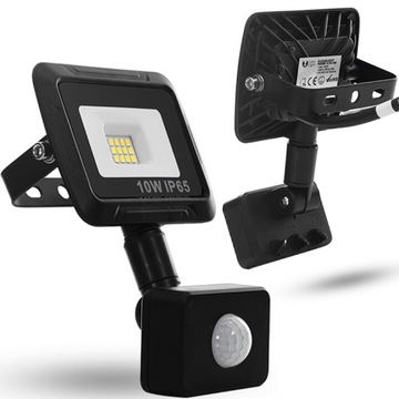 LAMPA LED ZEWNĘTRZNA NAŚWIETLACZ Z CZUJNIKIEM 10W