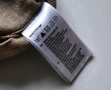 Sweter męski beżowy cienki 100% wełna merino H&M beż r. M