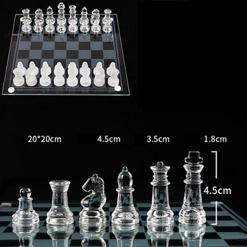 Стеклянные шахматные наборы Crystal International Chess Game, элегантные, 20x20 см
