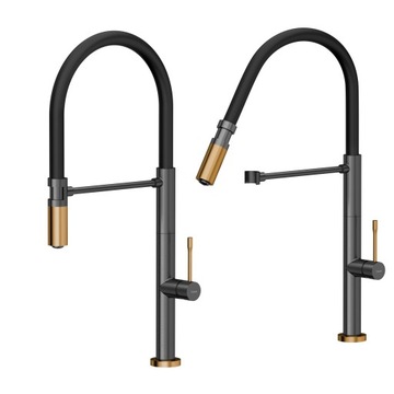 Bateria kuchenna MARGOT T LINE SteelQ graphite metal Nano PVD miedź