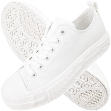 TRAMPKI damskie buty tenisówki BIG STAR na platformie białe NN274853 40