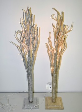 Серебристая светодиодная елка малая 90 см